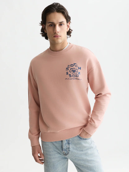 S&S ARTWORK RELAXED FIT SWEATSHIRT MISTY ROSE