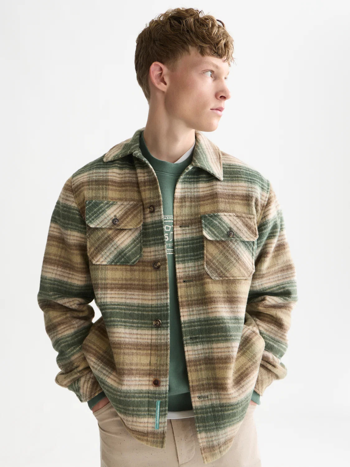 S&S CHECK OVERSHIRT DARK FOREST 