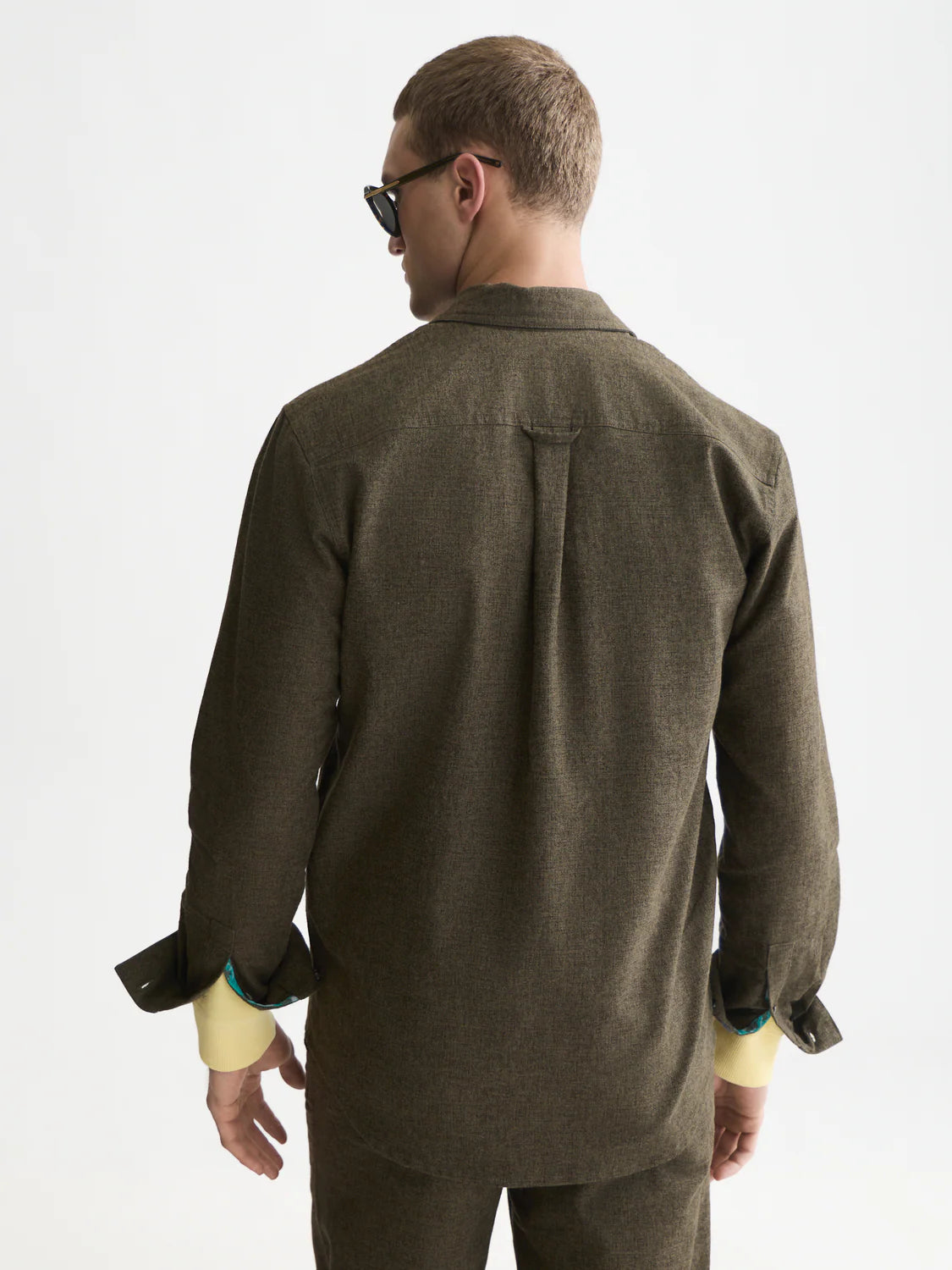S&S MELANGE REGULAR FIT SHIRT FOREST NIGHT