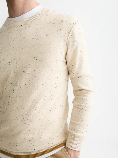 SCOTCH & SODA NEPS WOOL BLEND REGULAR FIT PULLOVER EGGNOG