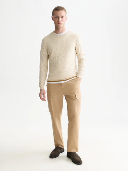SCOTCH & SODA NEPS WOOL BLEND REGULAR FIT PULLOVER EGGNOG