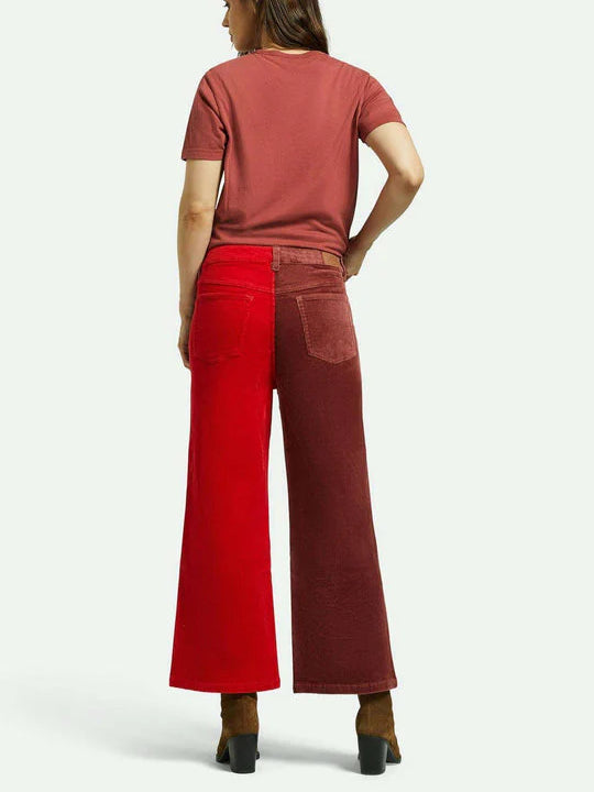 BRIXTON MARGO CROPPED 5 POCKET PANT RED CORD