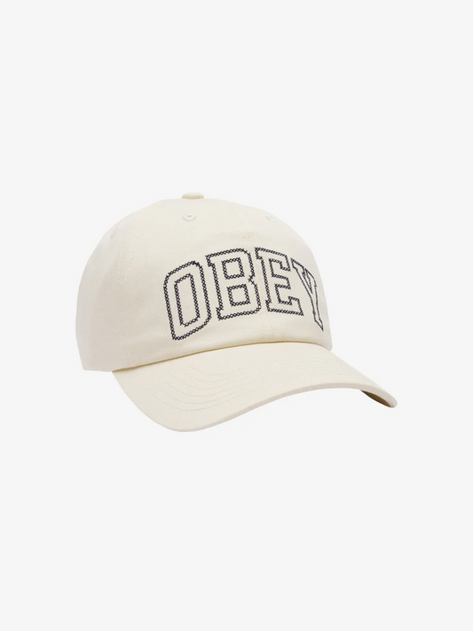 OBEY COLLEGIATE STRAP BACK UNBLEACHED