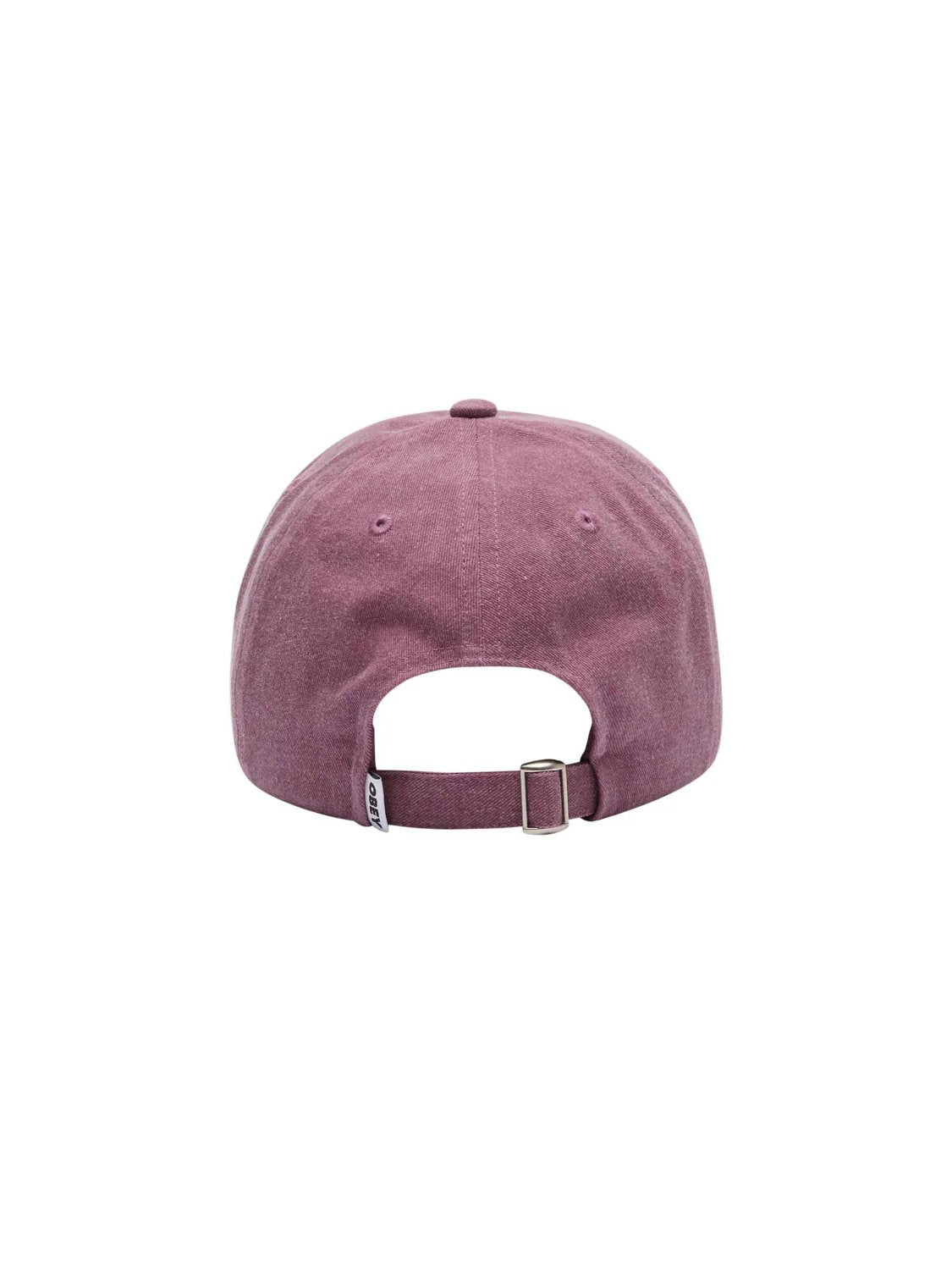 OBEY CROSS STITCH COLLEGIATE STRAP-BACK HAT WASHED BERRY