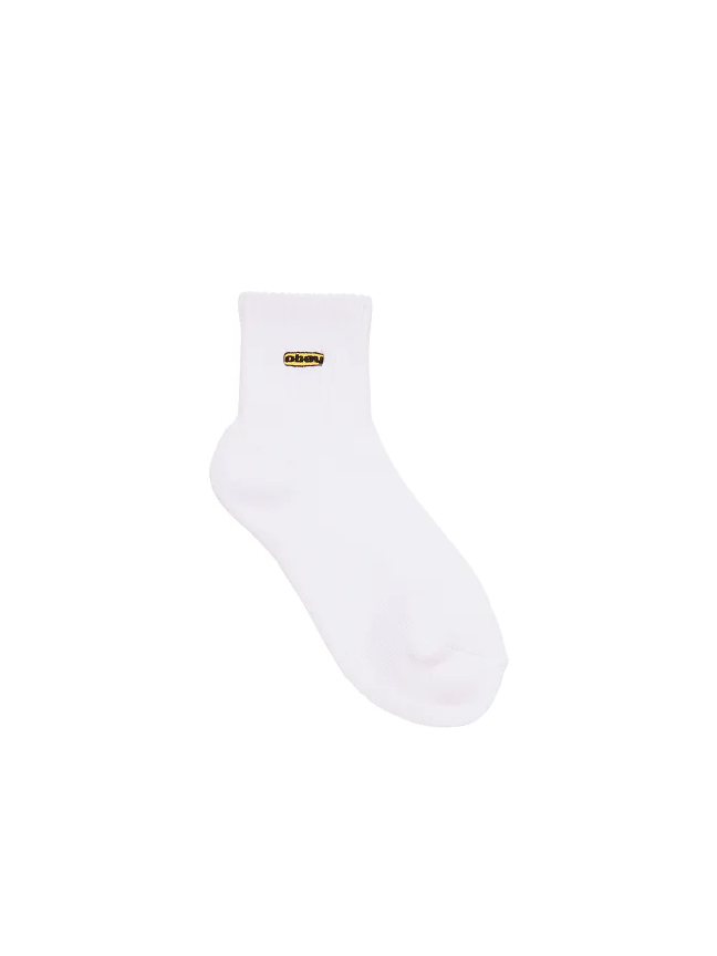 OBEY EMBROIDERED SOCK WHITE