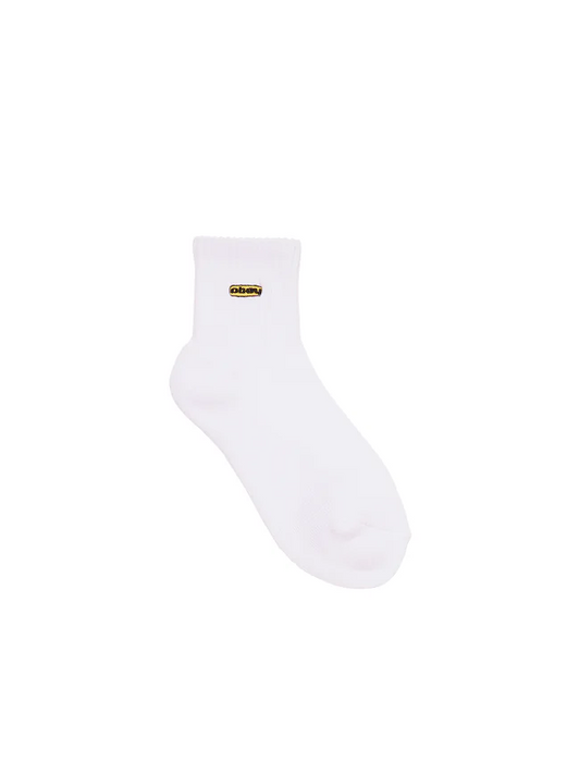 OBEY EMBROIDERED SOCK WHITE