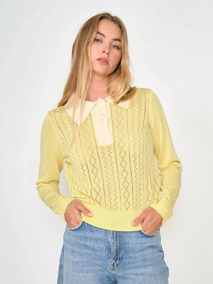 dRA VERONA SWEATER BUTTER YELLOW 