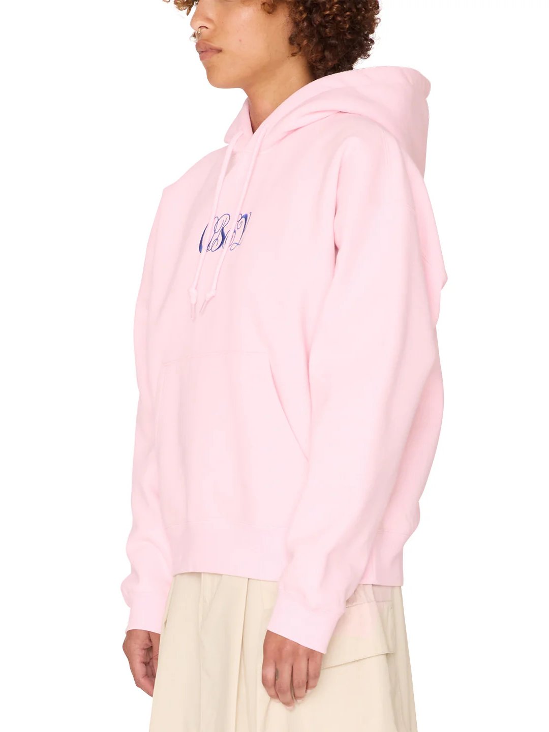 OBEY RIBBON HOODIE PINK SORBET