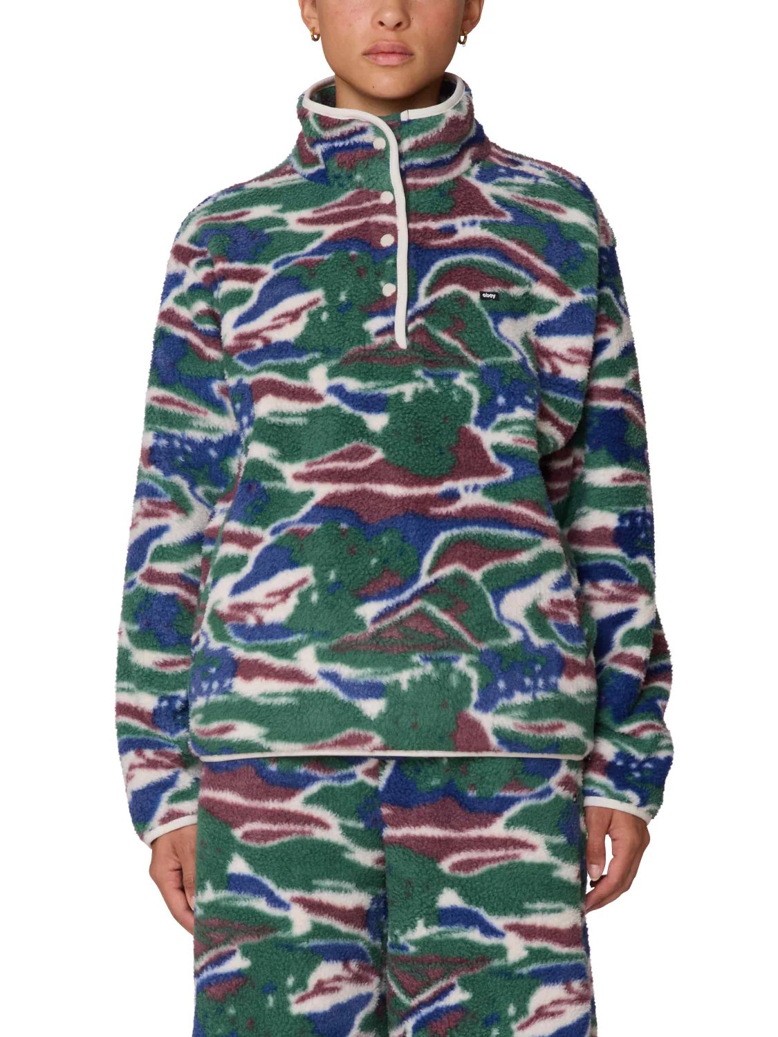 OBEY PASTURES MOCK NECK PULLOVER