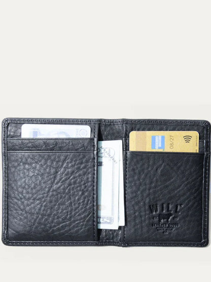 WILL CLASSIC FRONT POCKET WALLET BLACK 