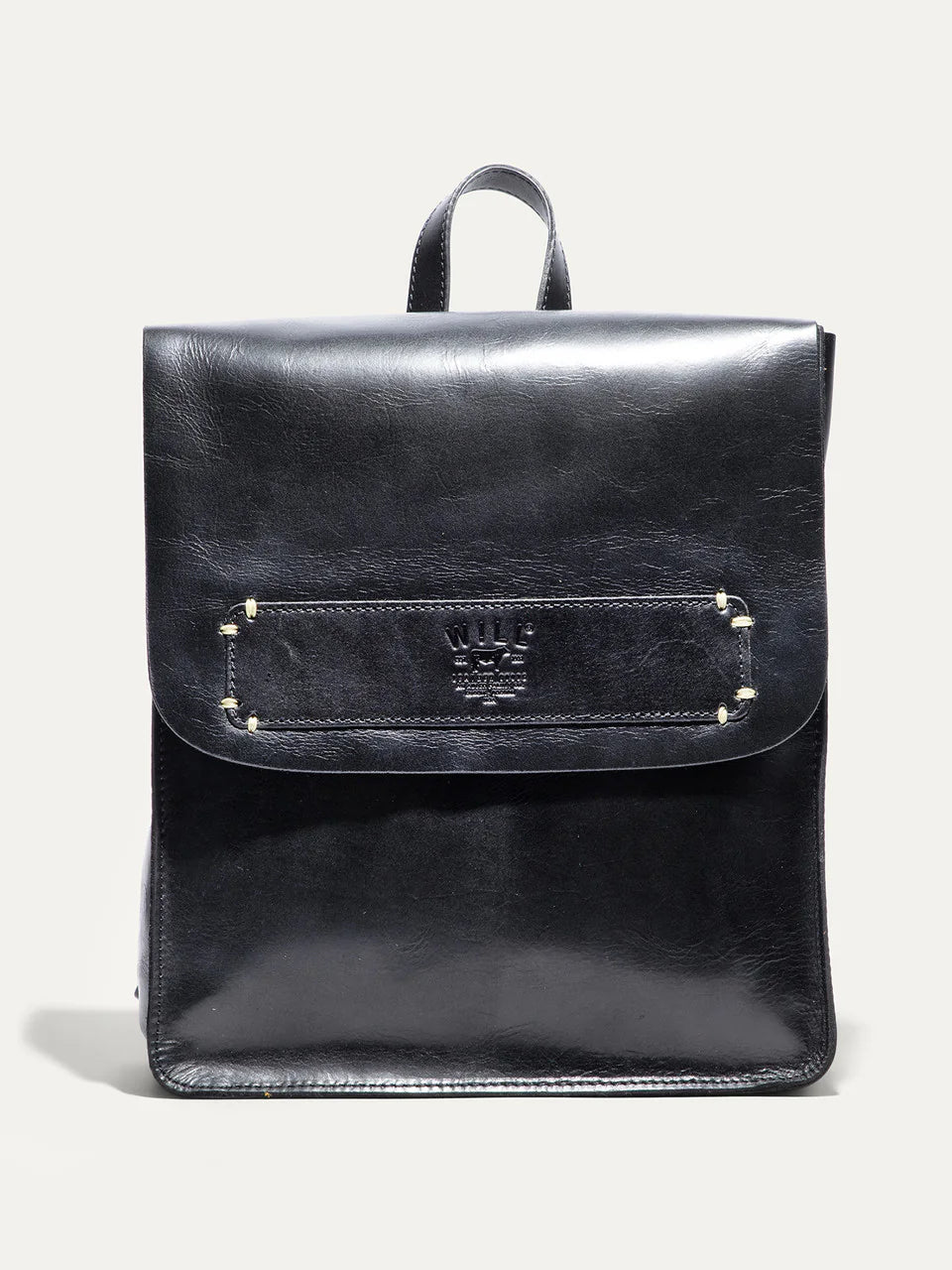 WILL SIMPLE LEATHER BACKPACK BLACK 