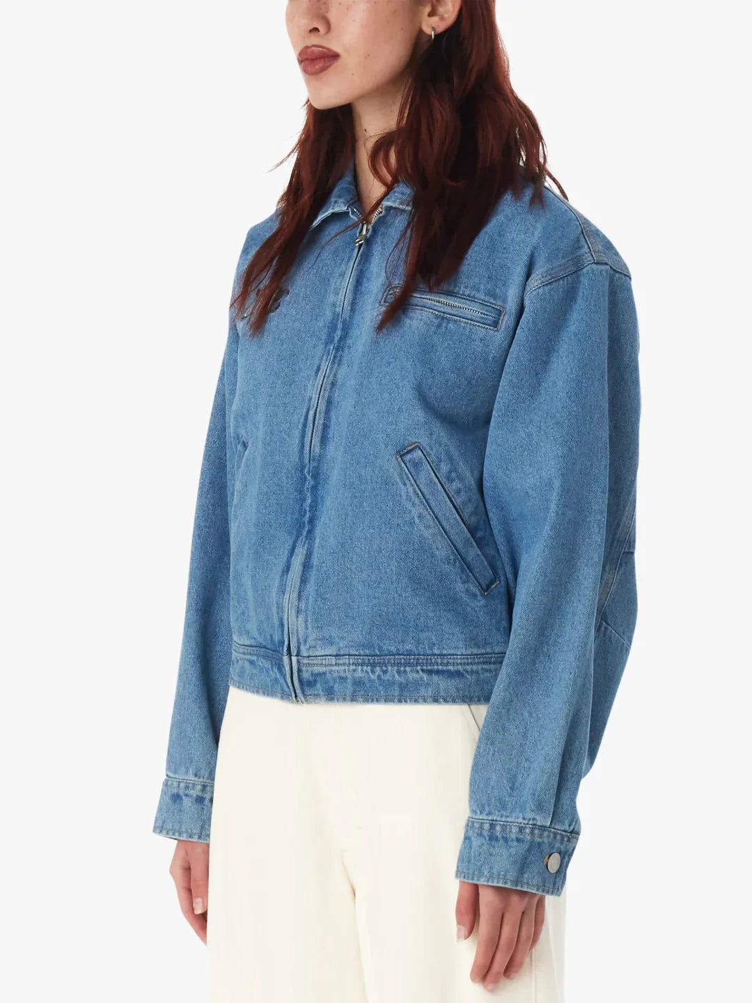 Obey Nessa Blouson Jacket Light Indigo L