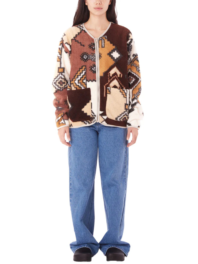 OBEY ORNATE LINER JACKET BROWN MULTI