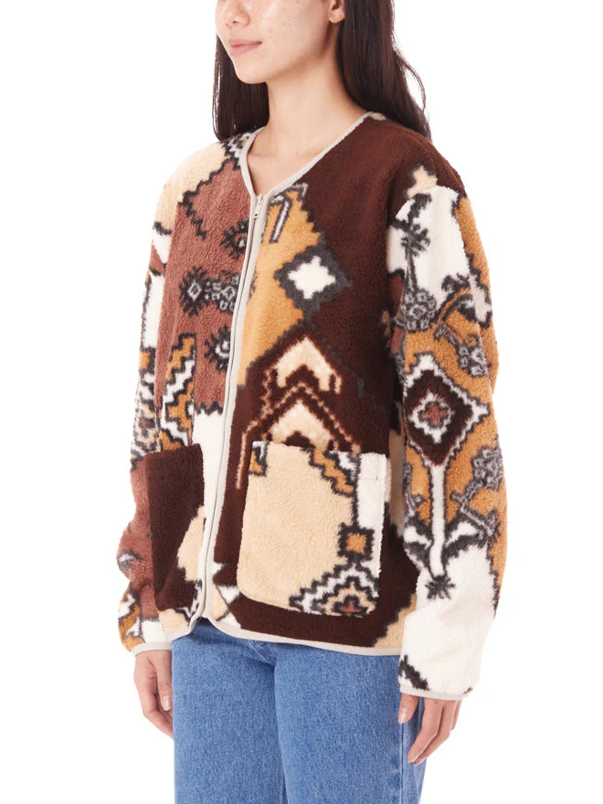 OBEY ORNATE LINER JACKET BROWN MULTI