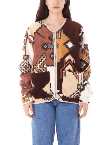 OBEY ORNATE LINER JACKET BROWN MULTI