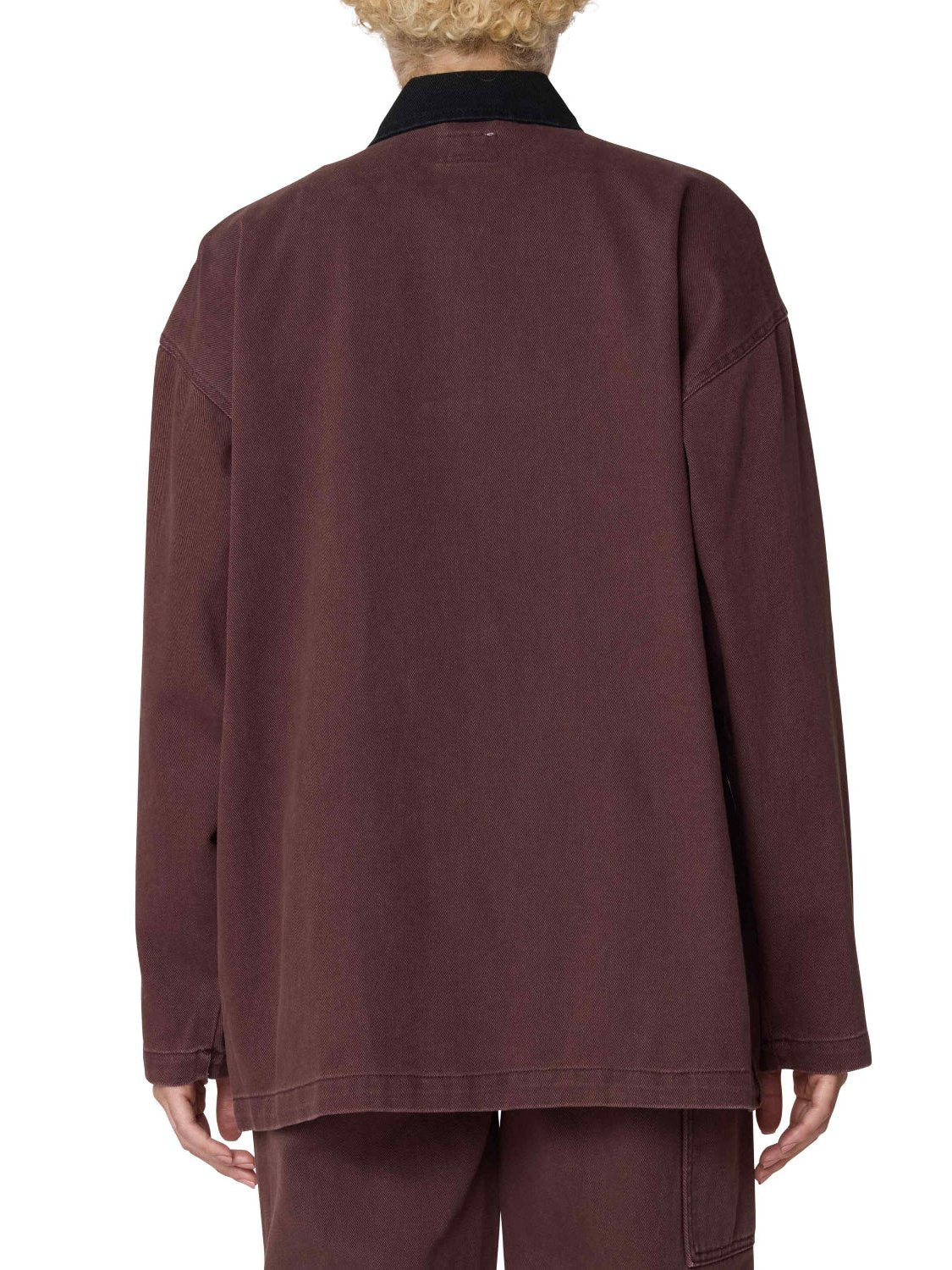 OBEY FRITZ JACKET CHOCOLATE FADED WASH