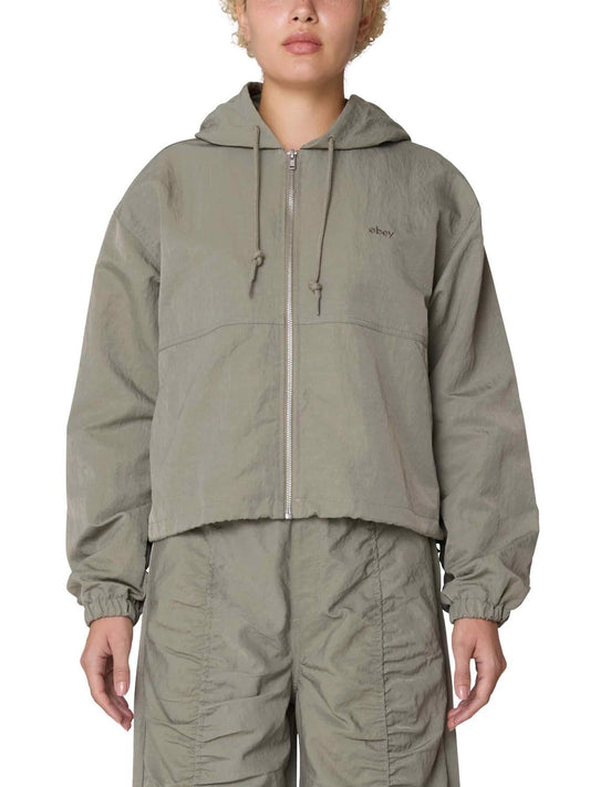 OBEY LULA HOOD JACKET SAGE