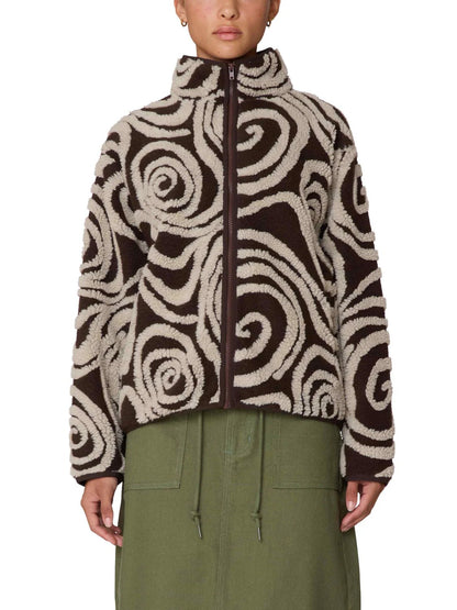 OBEY SWIRLS JACQUARD ZIP JACKET