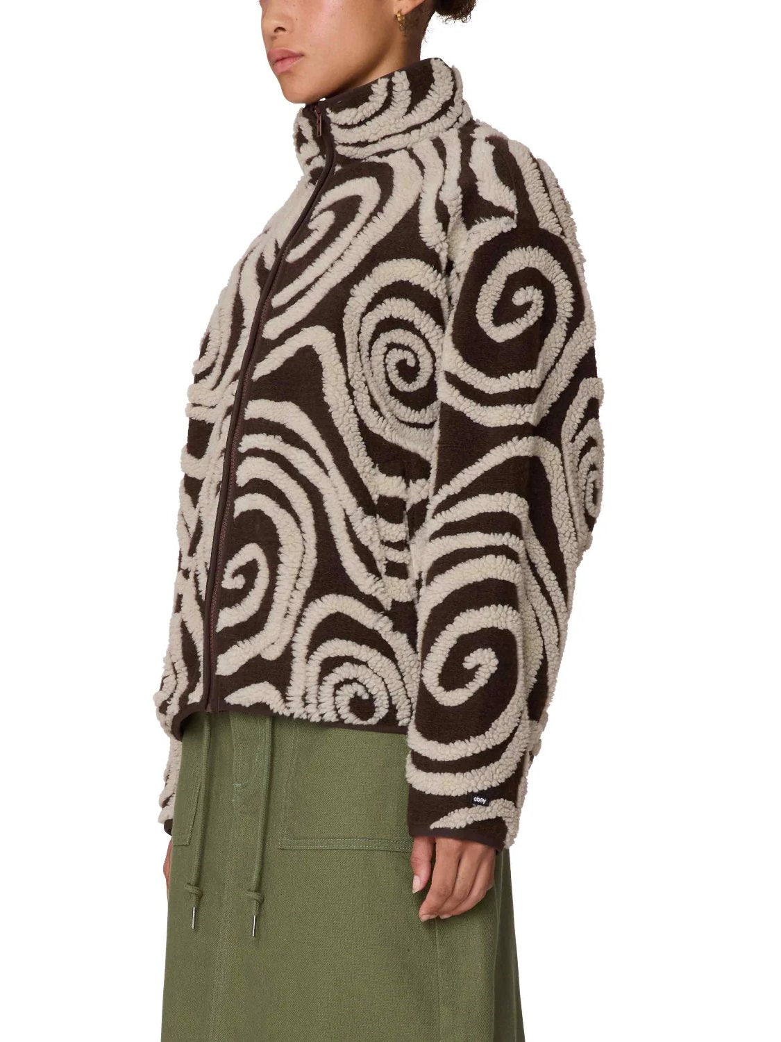 OBEY SWIRLS JACQUARD ZIP JACKET