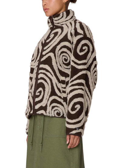OBEY SWIRLS JACQUARD ZIP JACKET