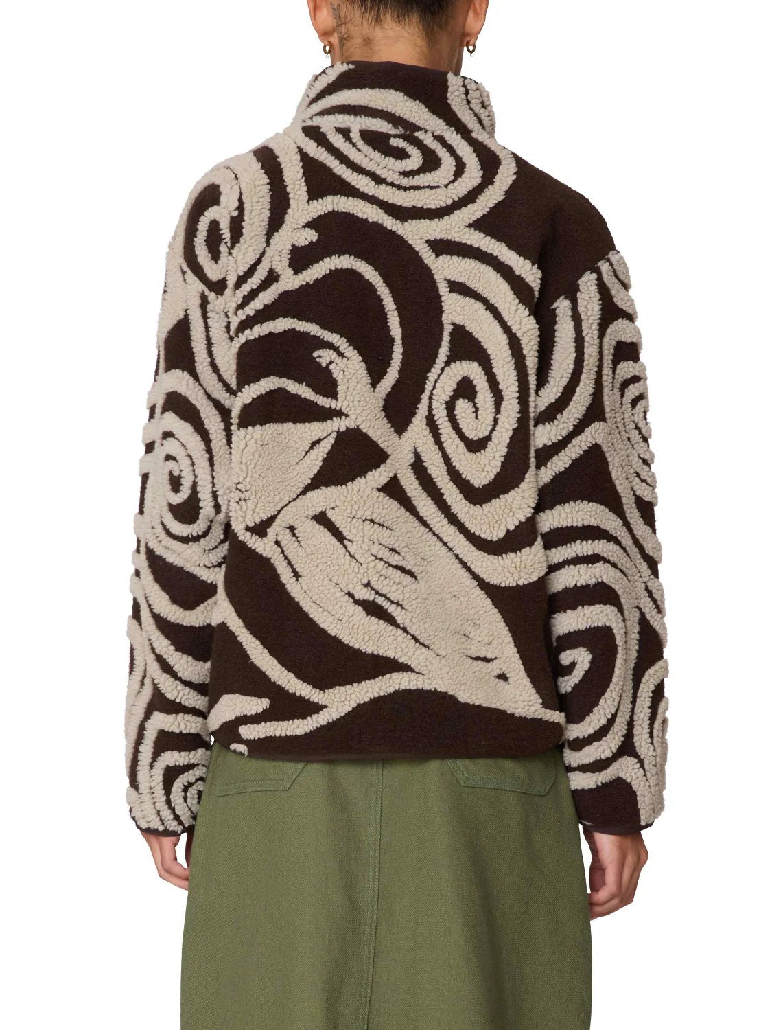OBEY SWIRLS JACQUARD ZIP JACKET