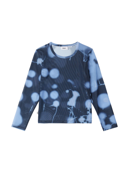 OBEY DONNIE MESH LONG SLEEVE DUSTY NAVY MULTI 