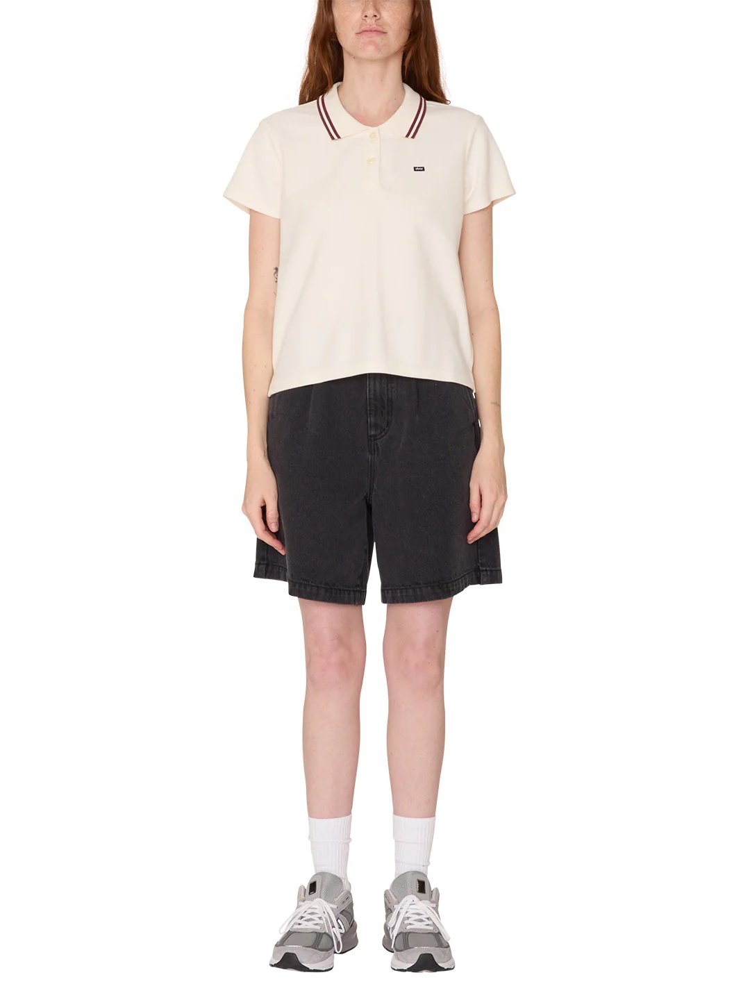 OBEY DUAL S/S POLO MARSHMALLOW