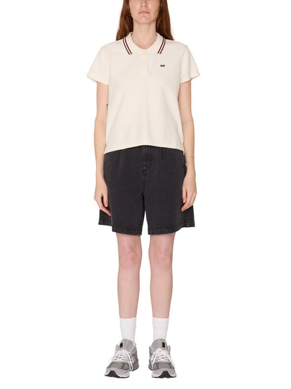 OBEY DUAL S/S POLO MARSHMALLOW