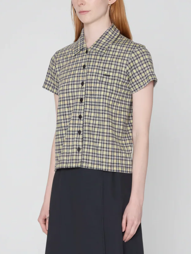LILA MICRO CHECK POLO
