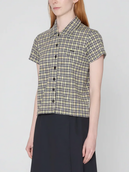 LILA MICRO CHECK POLO