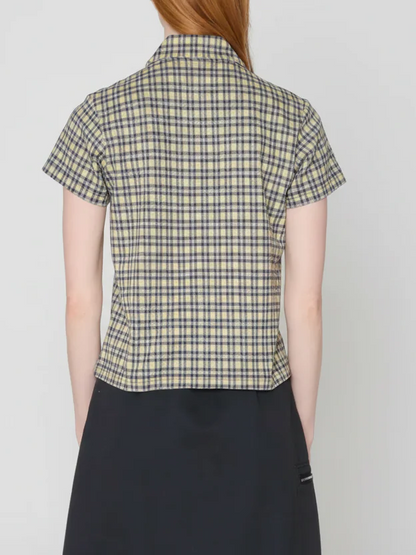 LILA MICRO CHECK POLO