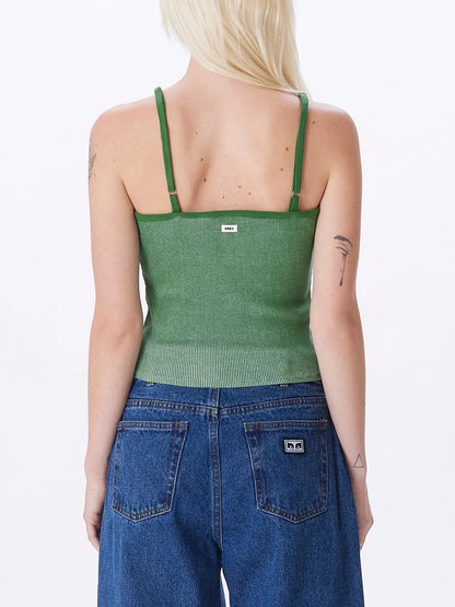 OBEY EVA CROPPED TANK PALM LEAF BACK