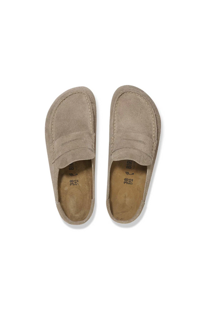 BIRKENSTOCK NAPLES WRAPPED SUEDE LEATHER TAUPE 