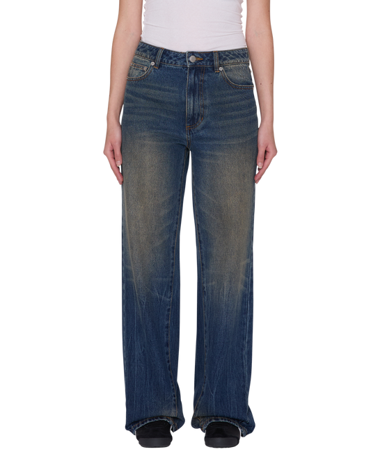 OBEY ELARA 5 POCKET DENIM BLACK MOCHA WASH 