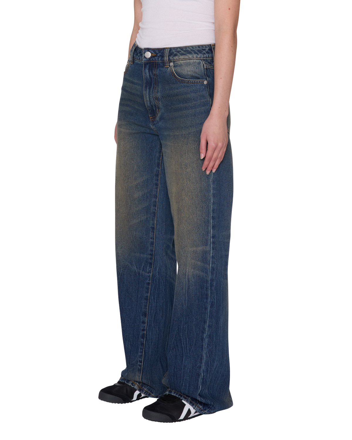 OBEY ELARA 5 POCKET DENIM BLACK MOCHA WASH 