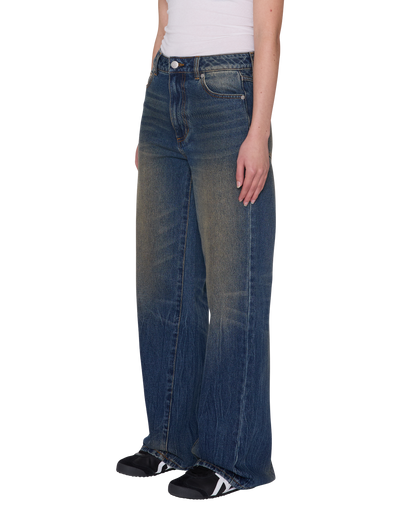 OBEY ELARA 5 POCKET DENIM BLACK MOCHA WASH 