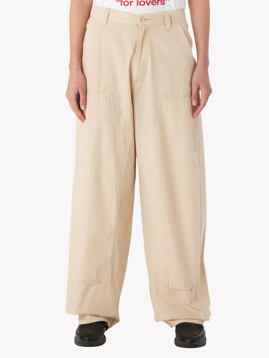 OBEY DALIA PIGMENT DYED PANT SILVER GREY