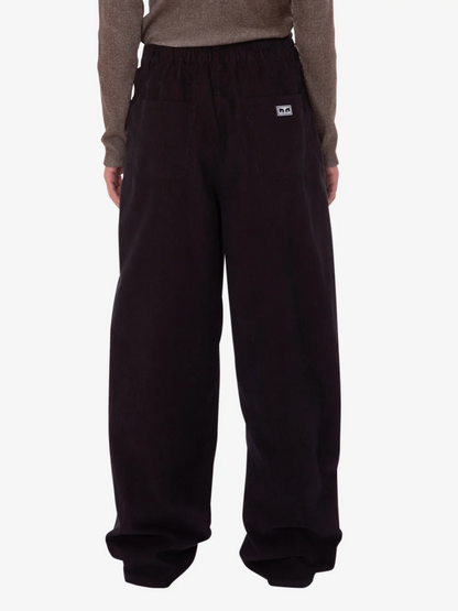 OBEY LEAH BAGGY 2-TONE CORD PANT WINE MULTI 