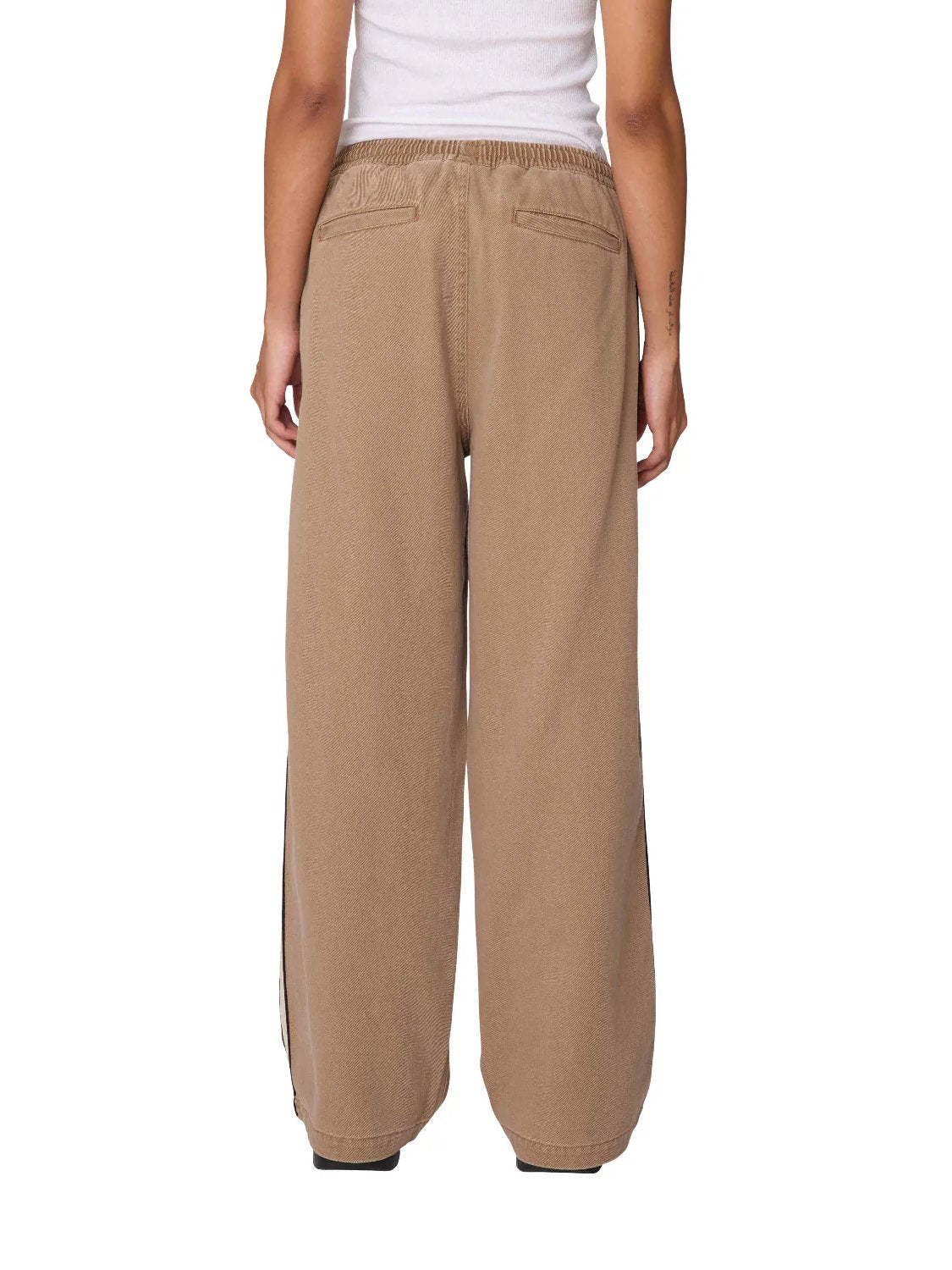 OBEY ASTRID SIDE STRIPE PANT TAN FADED WASH 