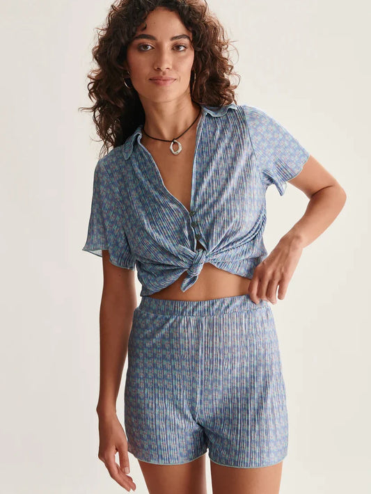 24COLOURS 70'S SHORT BLUE MULTI