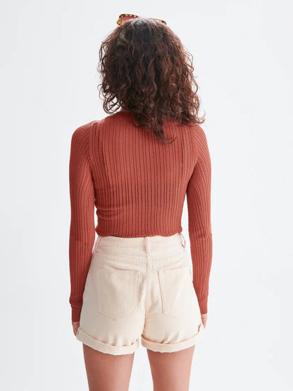 24COLOURS SHEER PULLOVER RUST