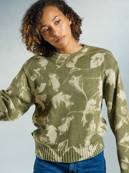 OBEY LEAVES CREW SWEATER