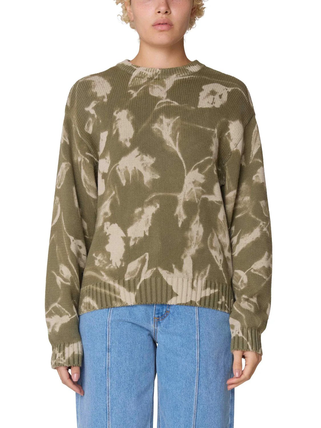 OBEY LEAVES CREW SWEATER