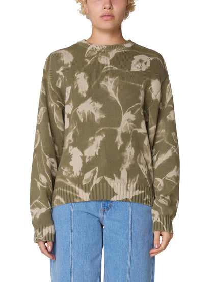 OBEY LEAVES CREW SWEATER