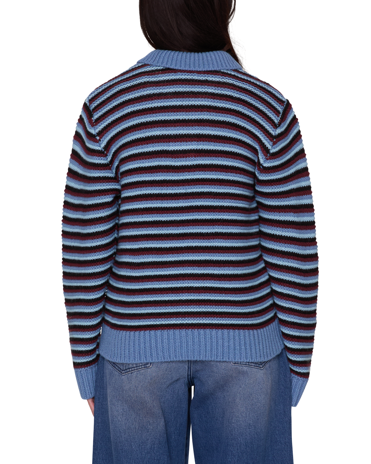 OBEY COLETTE POLO SWEATER CORONET BLUE MULTI 