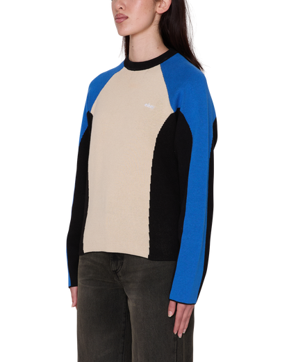 OBEY ANGIE CREW SWEATER CREAM MULTI 