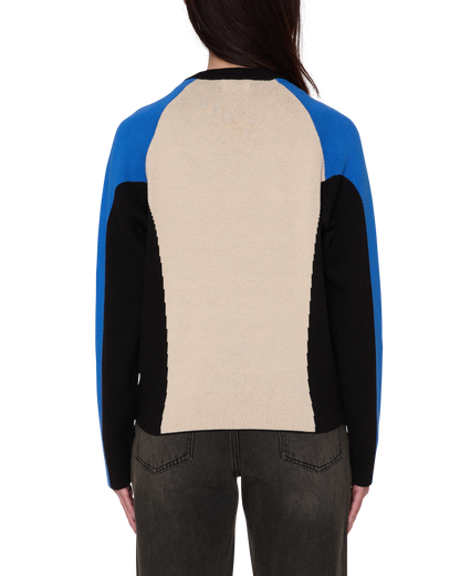 OBEY ANGIE CREW SWEATER CREAM MULTI 