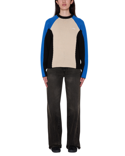 OBEY ANGIE CREW SWEATER CREAM MULTI 