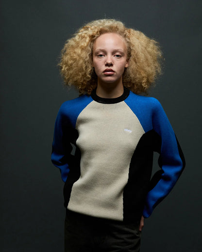 OBEY ANGIE CREW SWEATER CREAM MULTI 