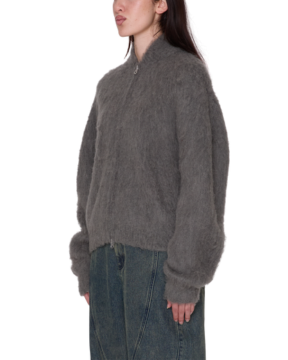OBEY CAIA SWEATER BOMBER CHARCOAL 